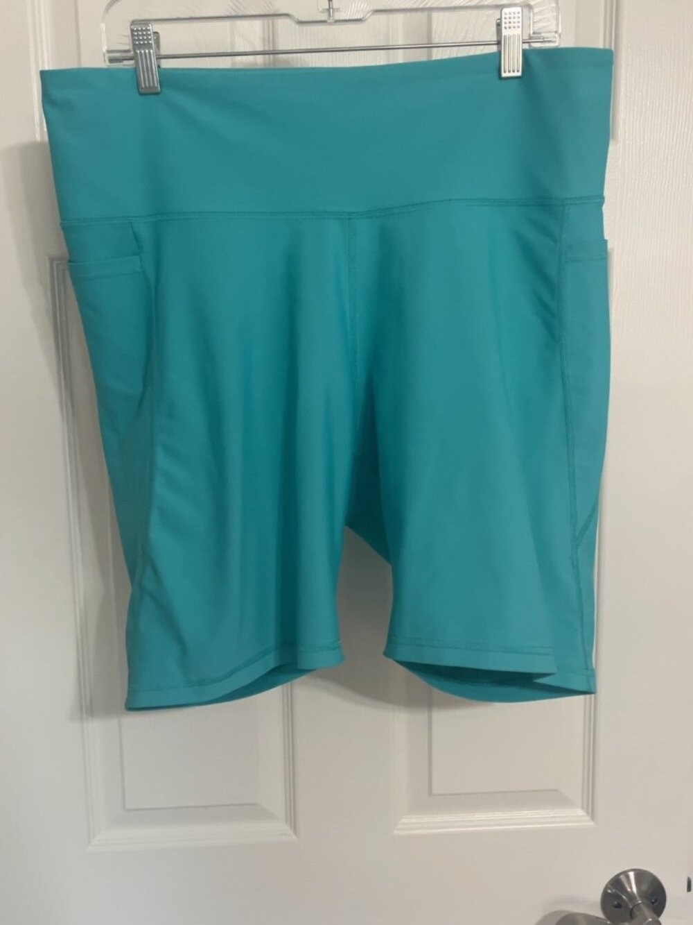 Old Navy PowerSoft High-Rise 8-Inch Bike Shorts Teal XXL